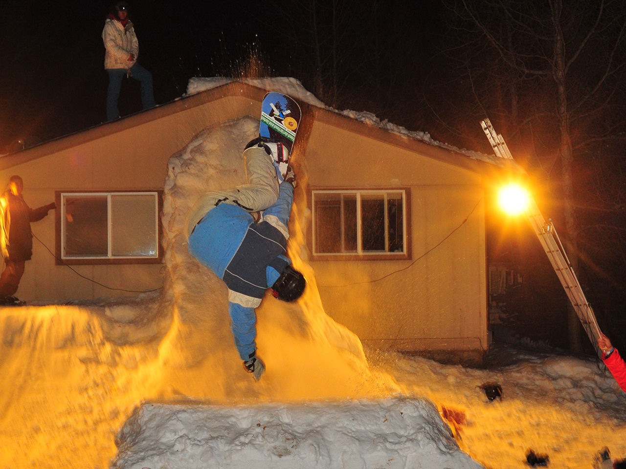 Nothing like following up a long day of snowboarding with... MORE SNOWBOARDING!