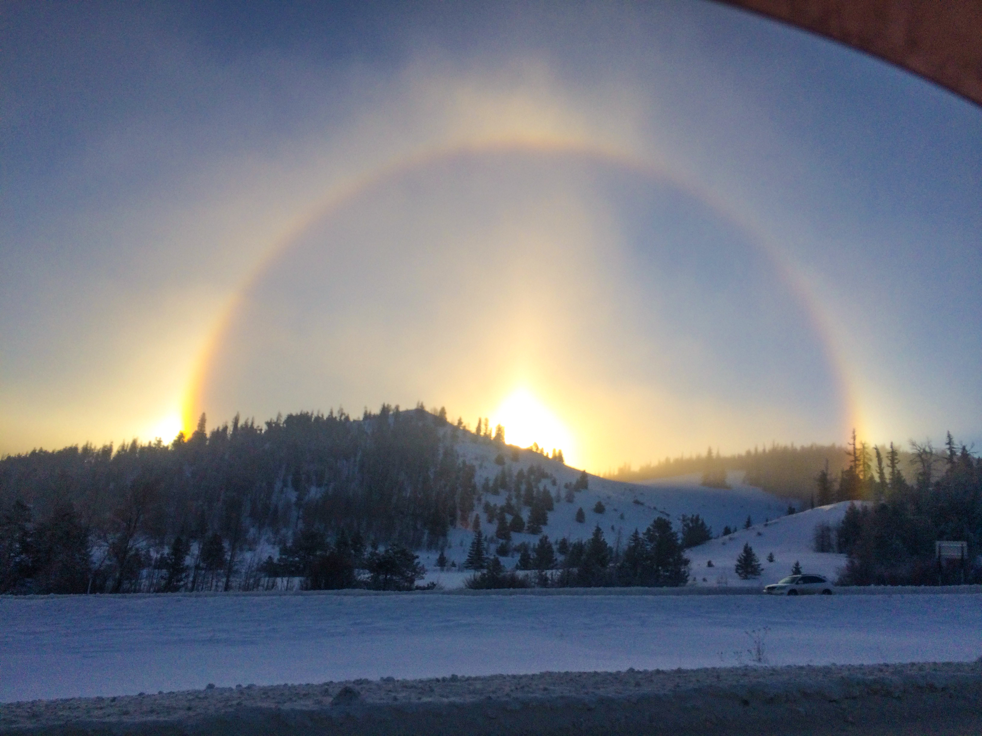 A roadside morning view of magical Summit County, what a commute?